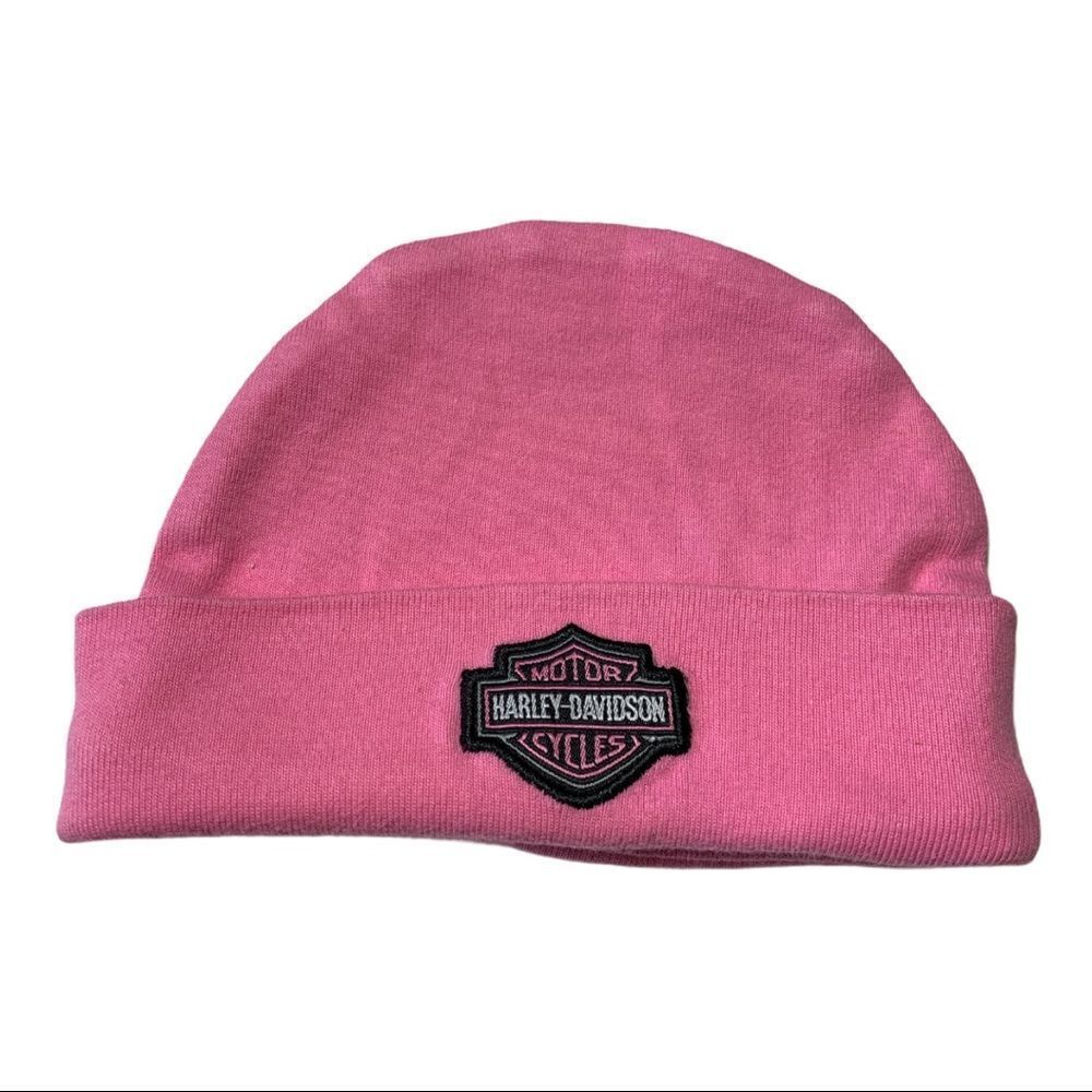 HARLEY-DAVIDSON Girl’s Baby Beanie/Hat Pink Size 3/6M
